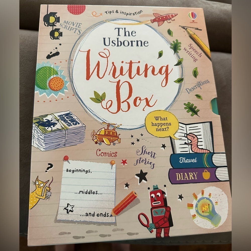 The USBORNE Writing Box.  Hardcover.  Brand new.  Never Used.